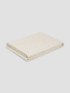 Mellow Green Martha Floral Cotton Flat Sheet