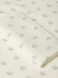Mellow Green Martha Floral Linen Blend Napkins Set of 4