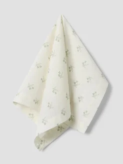 Mellow Green Martha Floral Linen Blend Napkins Set of 4