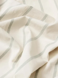 Mellow Green Slumber Stripe Cotton Fitted Sheet