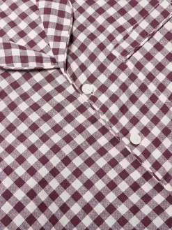 Men's Berry Gingham Pajama Shirt
