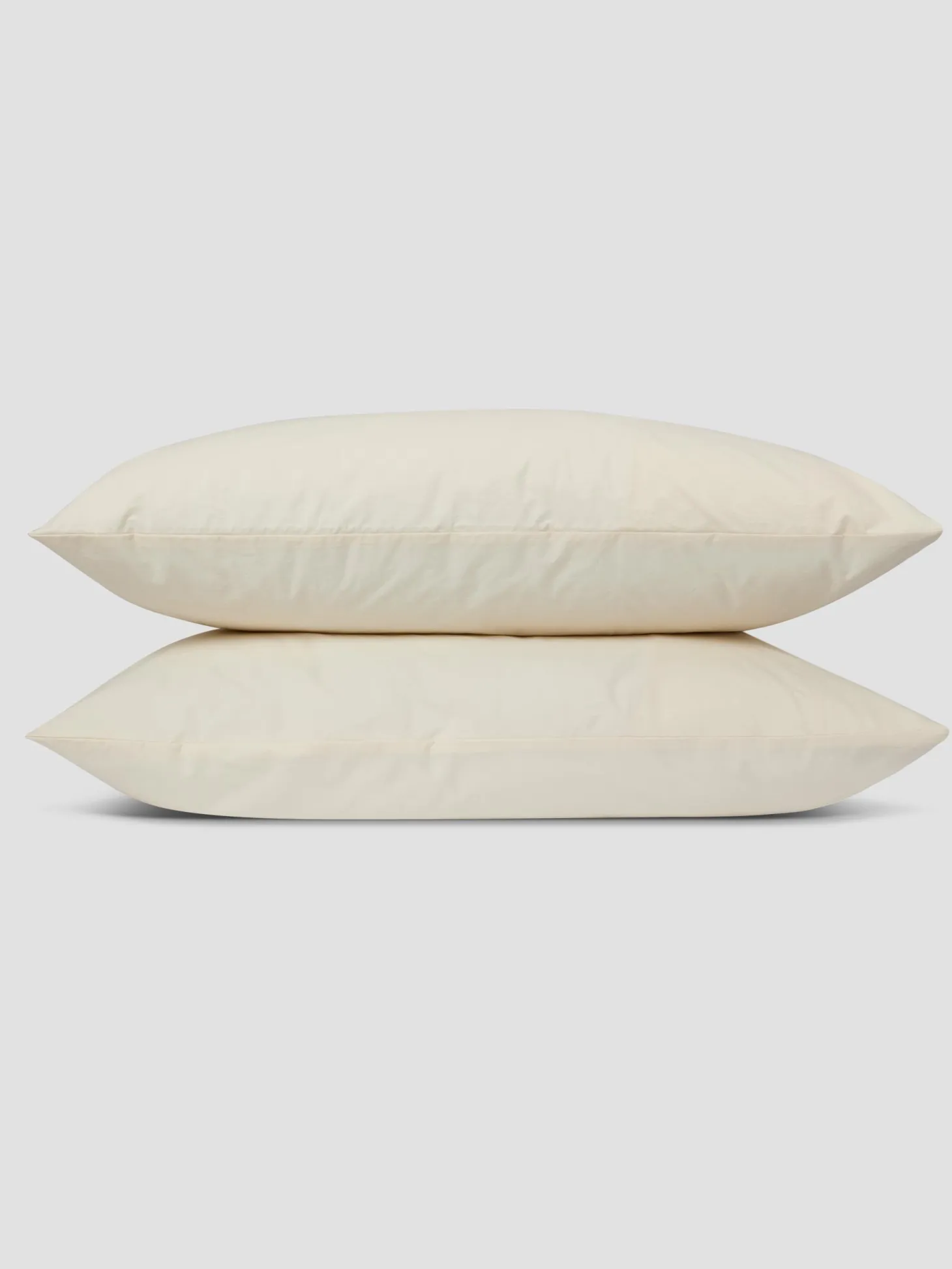 Mindful Cream Washed Cotton Percale Pillowcases (Pair)