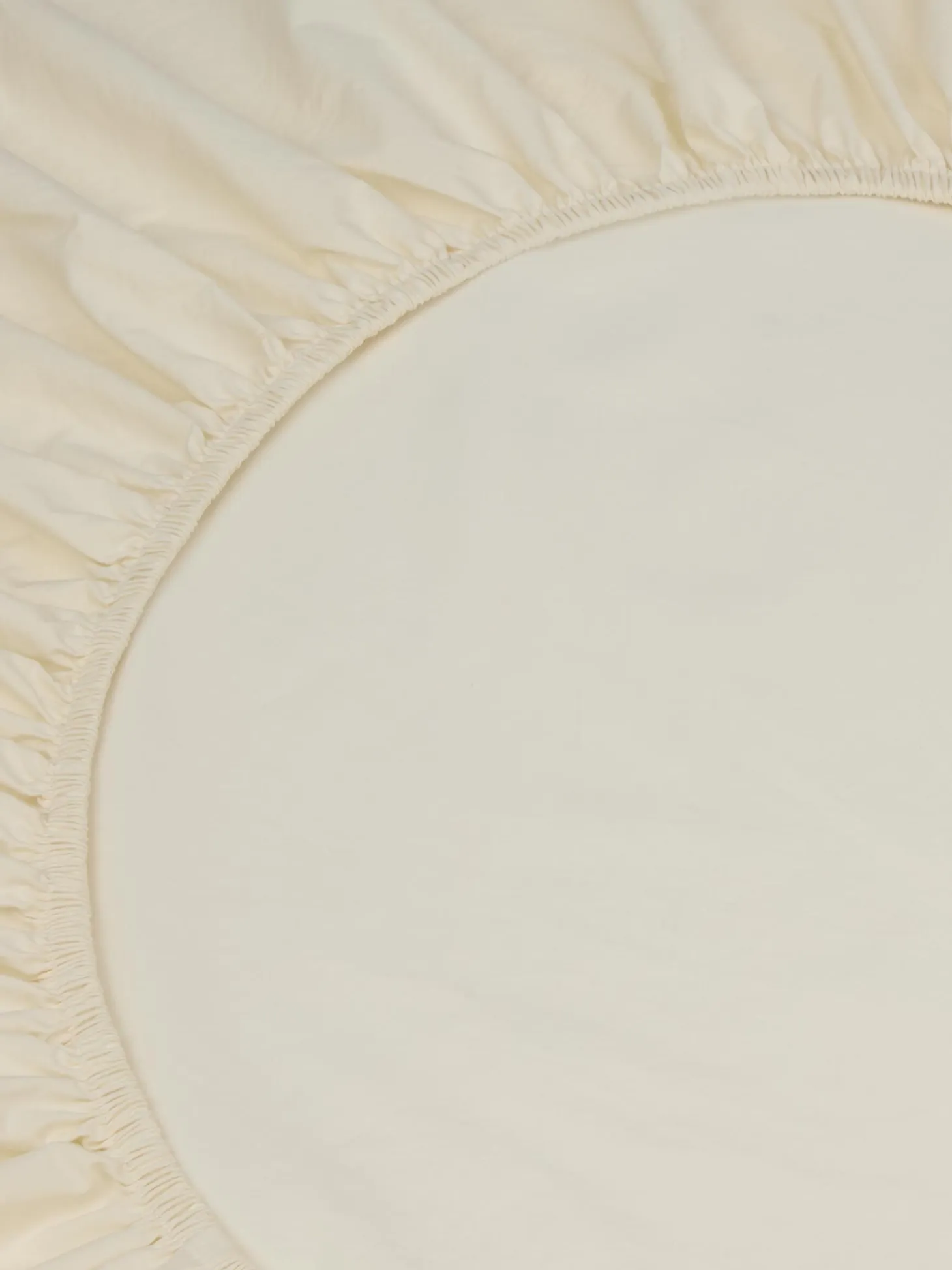 Mindful Cream Washed Cotton Percale Fitted Sheet
