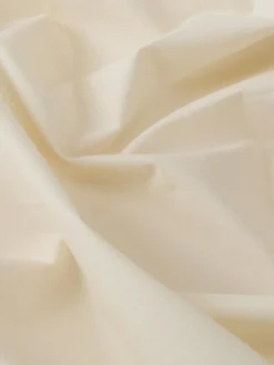 Mindful Cream Washed Cotton Percale Flat Sheet