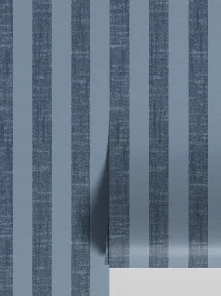 Navy Pembroke Stripe Wallpaper