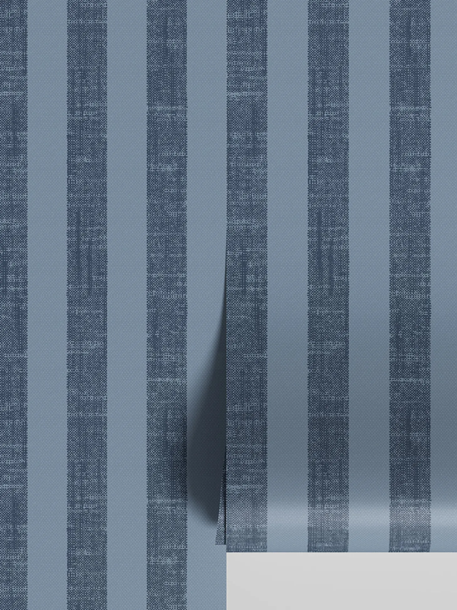 Navy Pembroke Stripe Wallpaper