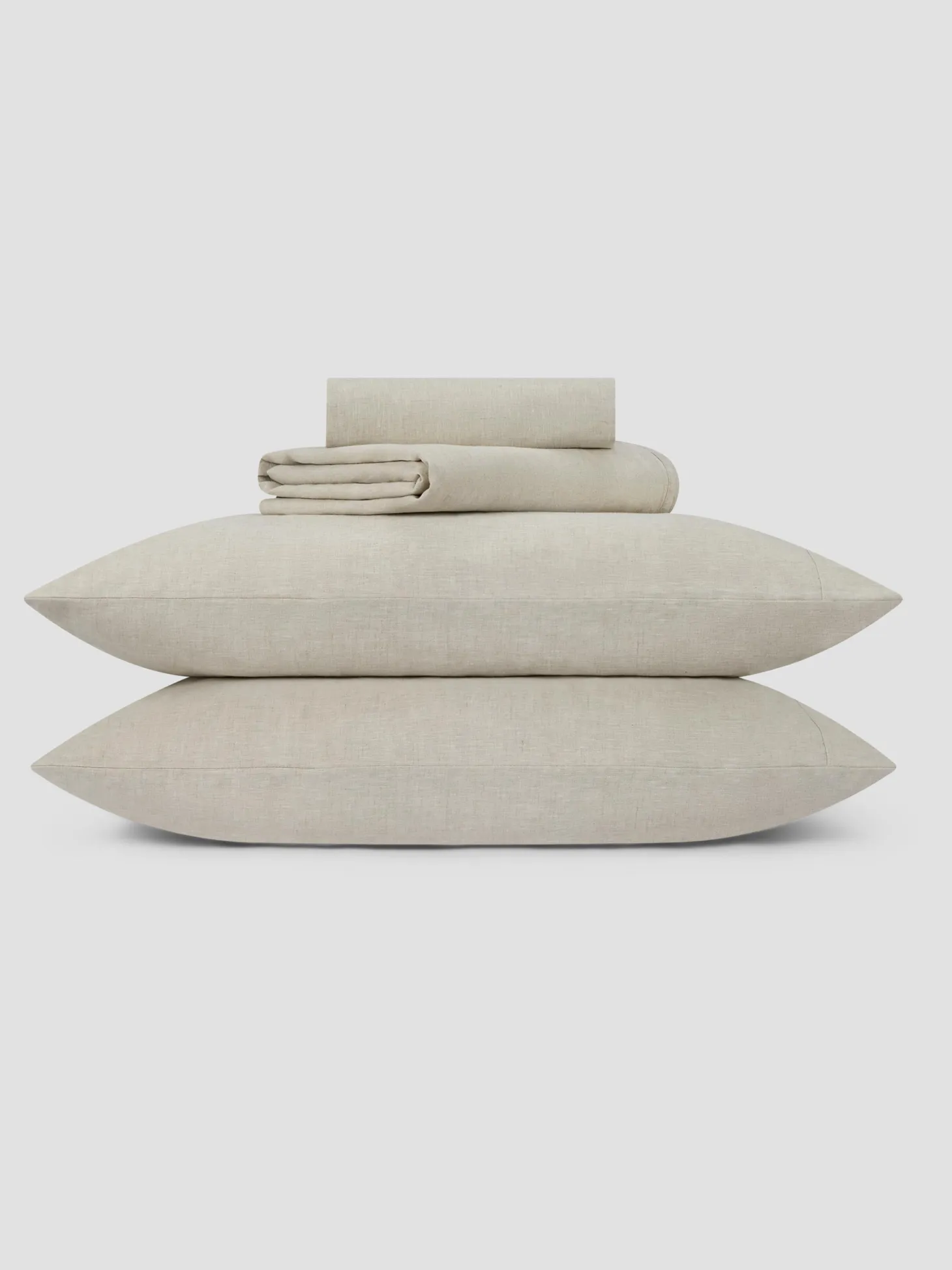 Oatmeal Linen Blend Sheet Set