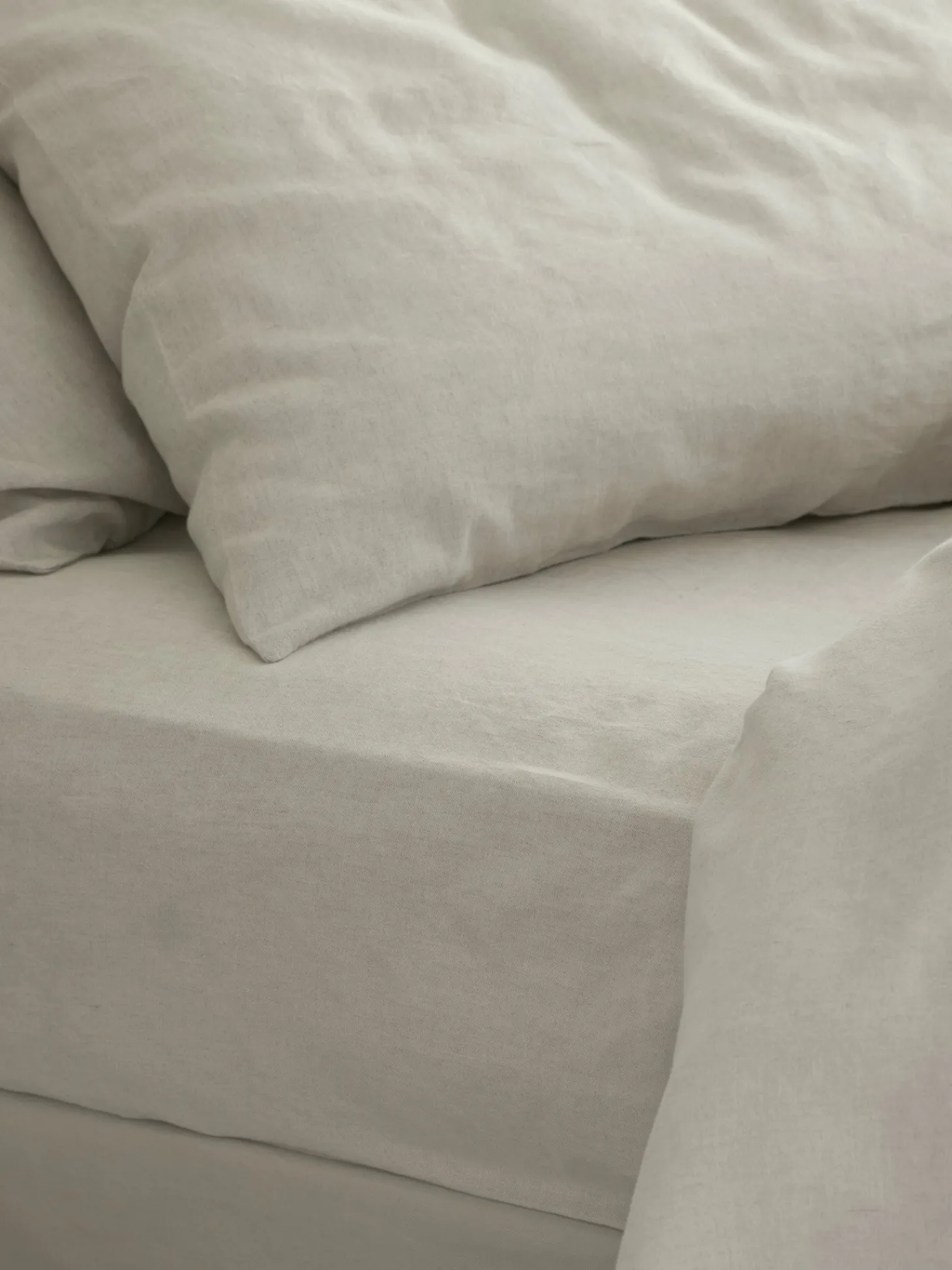 Oatmeal 100% Linen Fitted Sheet