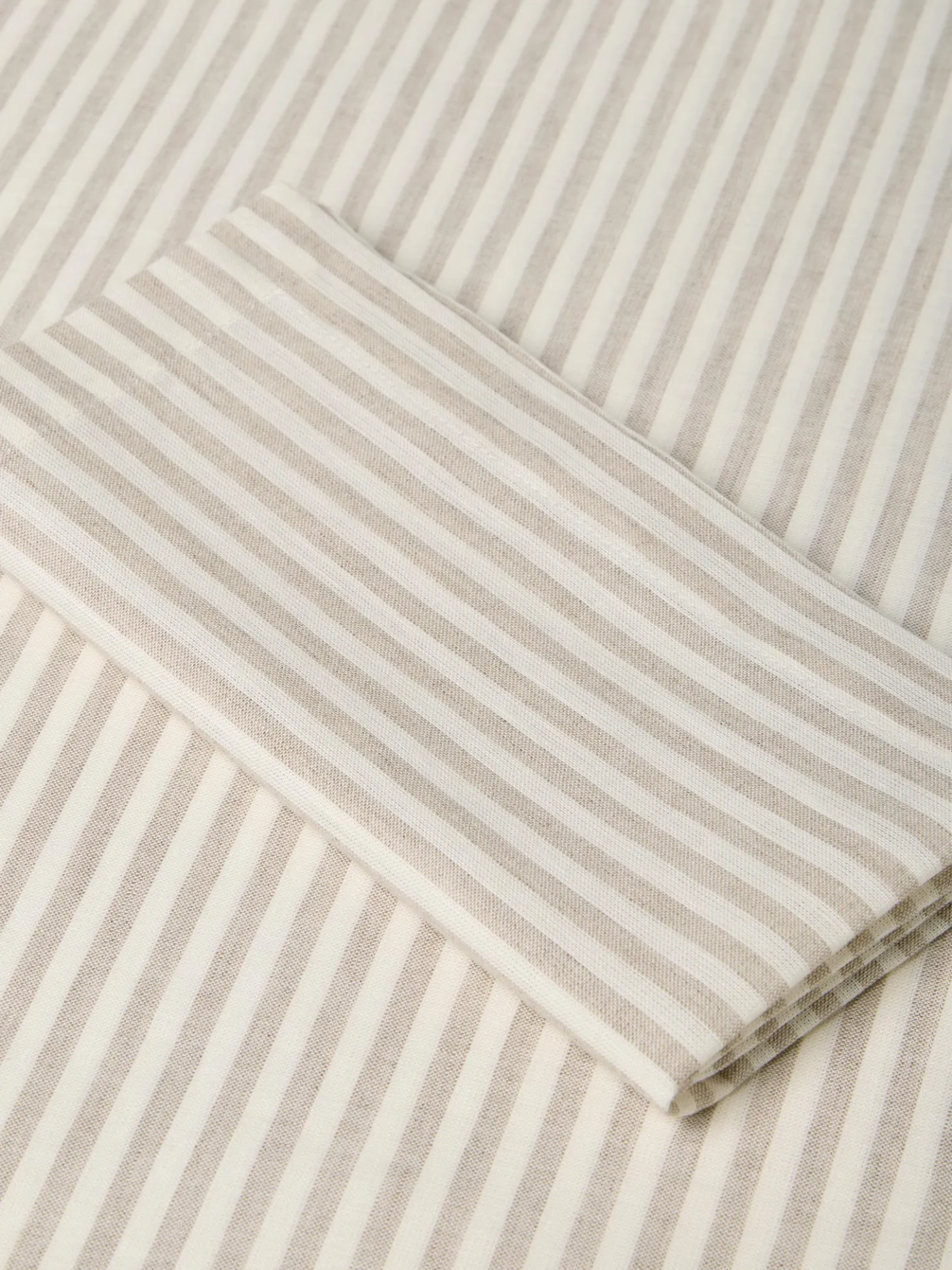 Oatmeal Stripe Linen Blend Napkins Set of 4