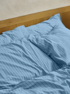 Pale Blue Favorite Shirt Stripe Cotton Pillowcases (Pair)