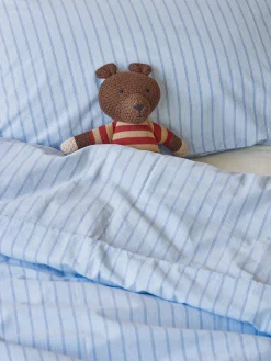 Pale Blue Favorite Shirt Stripe Kids Cotton Bedding Set