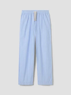 Pale Blue Favorite Shirt Stripe Cotton Pants