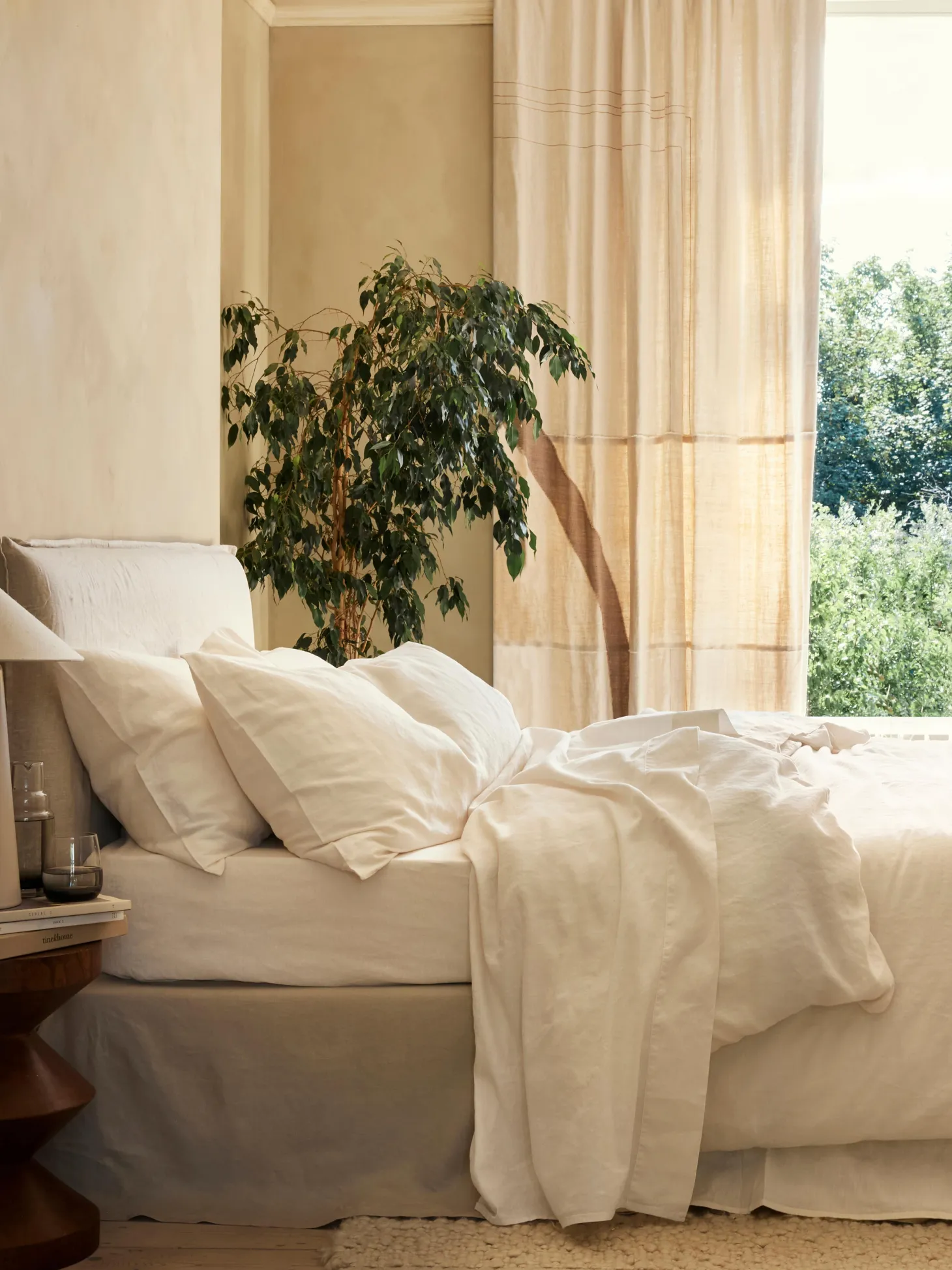 Pearl Linen Blend Sheet Set