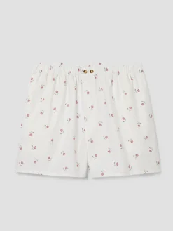 Pearl Posy Bud Cotton Boxer Shorts