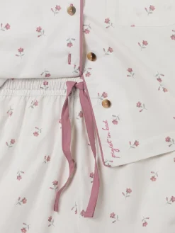 Pearl Posy Bud Cotton Shorts Set