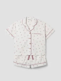 Pearl Posy Bud Cotton Shorts Set