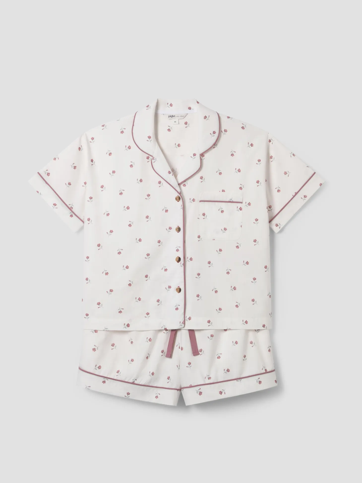 Pearl Posy Bud Cotton Shorts Set