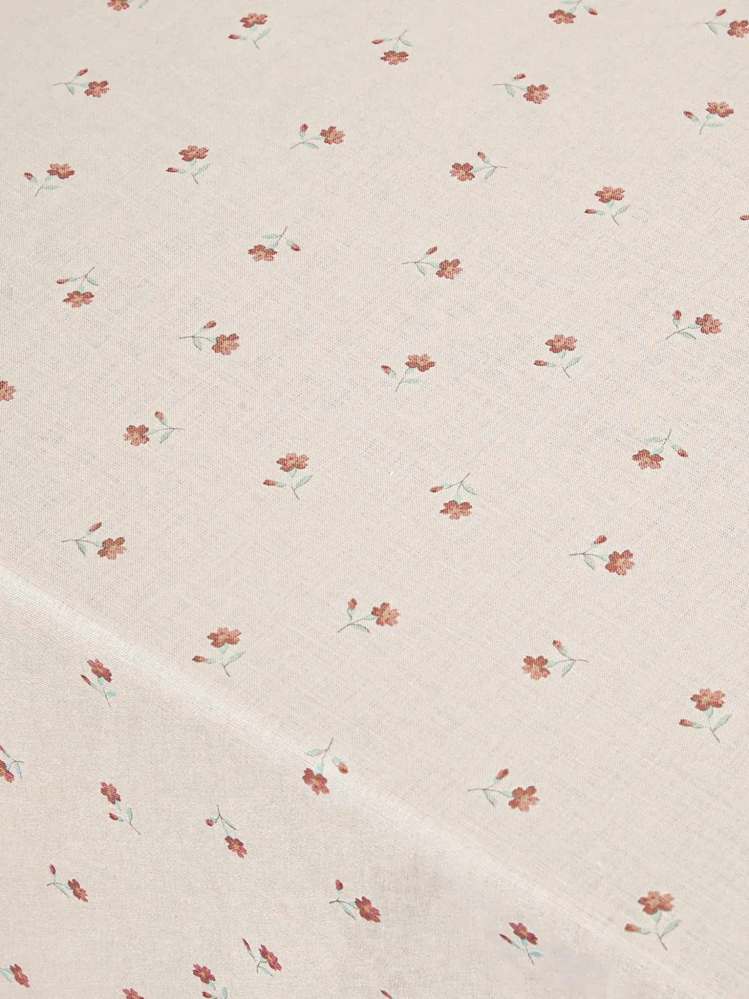 Pearl Posy Bud Linen Blend Tablecloth