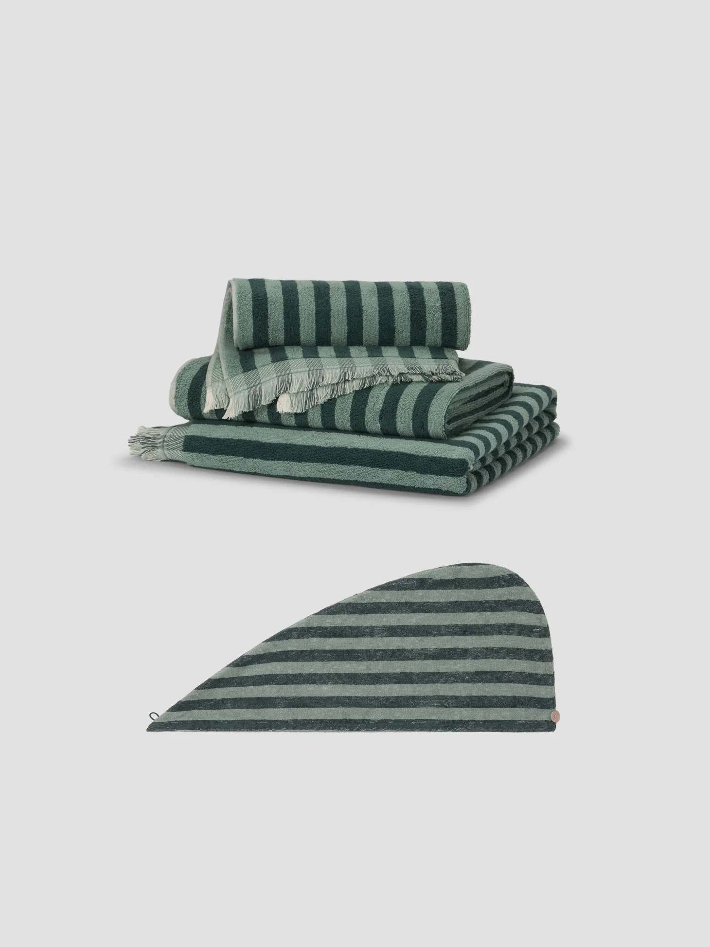 Pine Green Pembroke Stripe Bathroom Delights