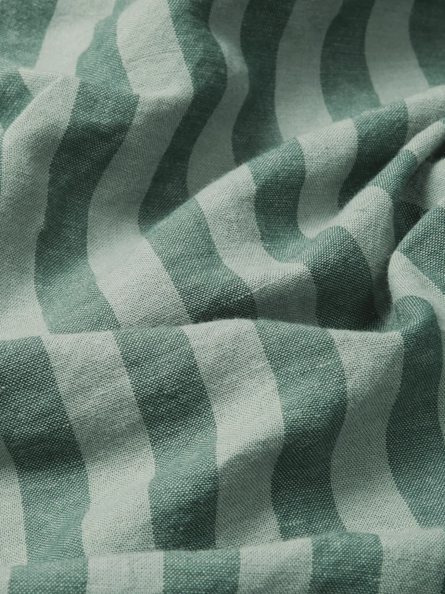 Pine Green Pembroke Stripe Linen Blend Pillowcase (Pair)