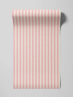 Pink Bloom Pembroke Stripe Wallpaper