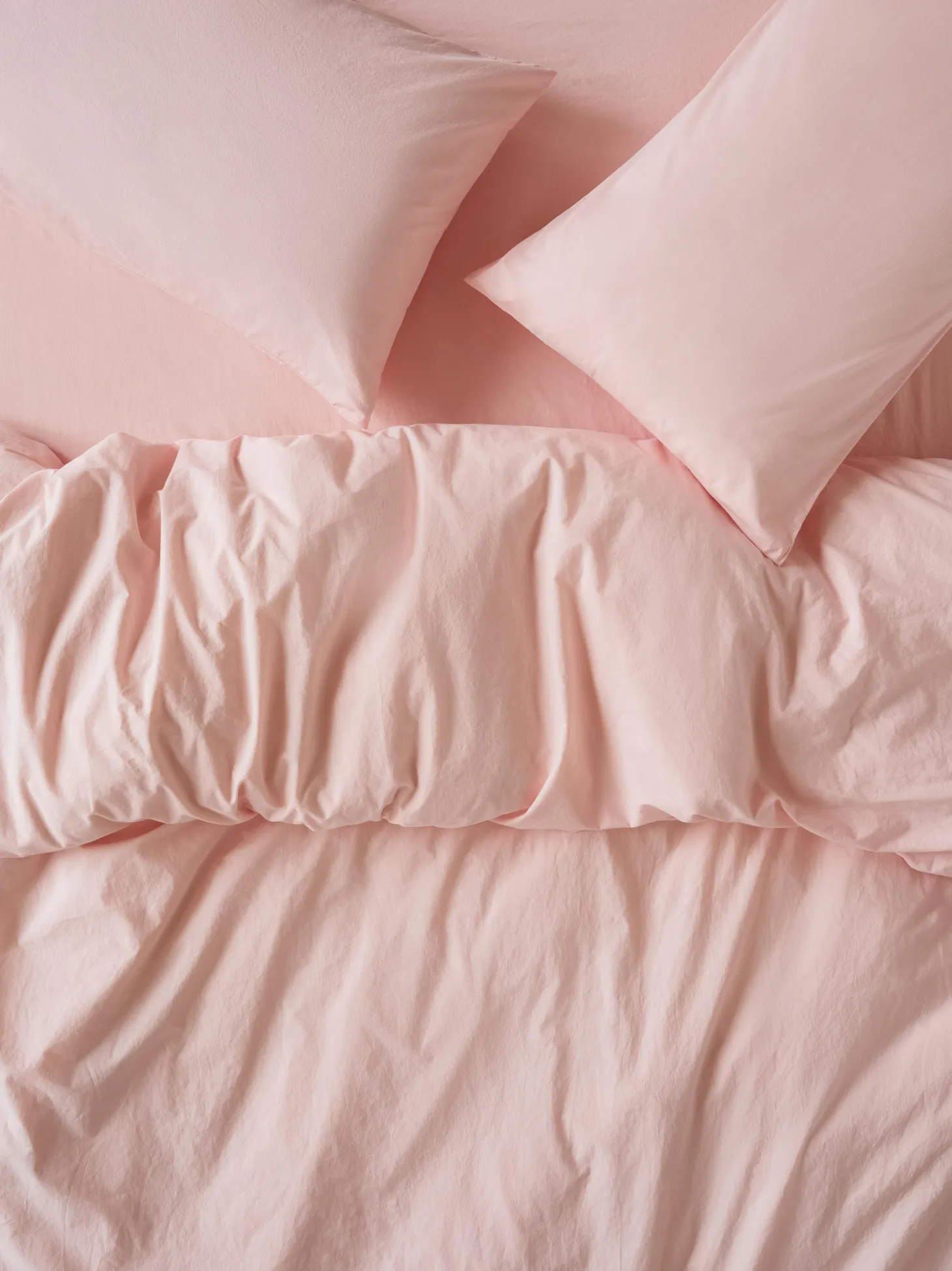 Poetic Pink Washed Cotton Percale Duvet Cover