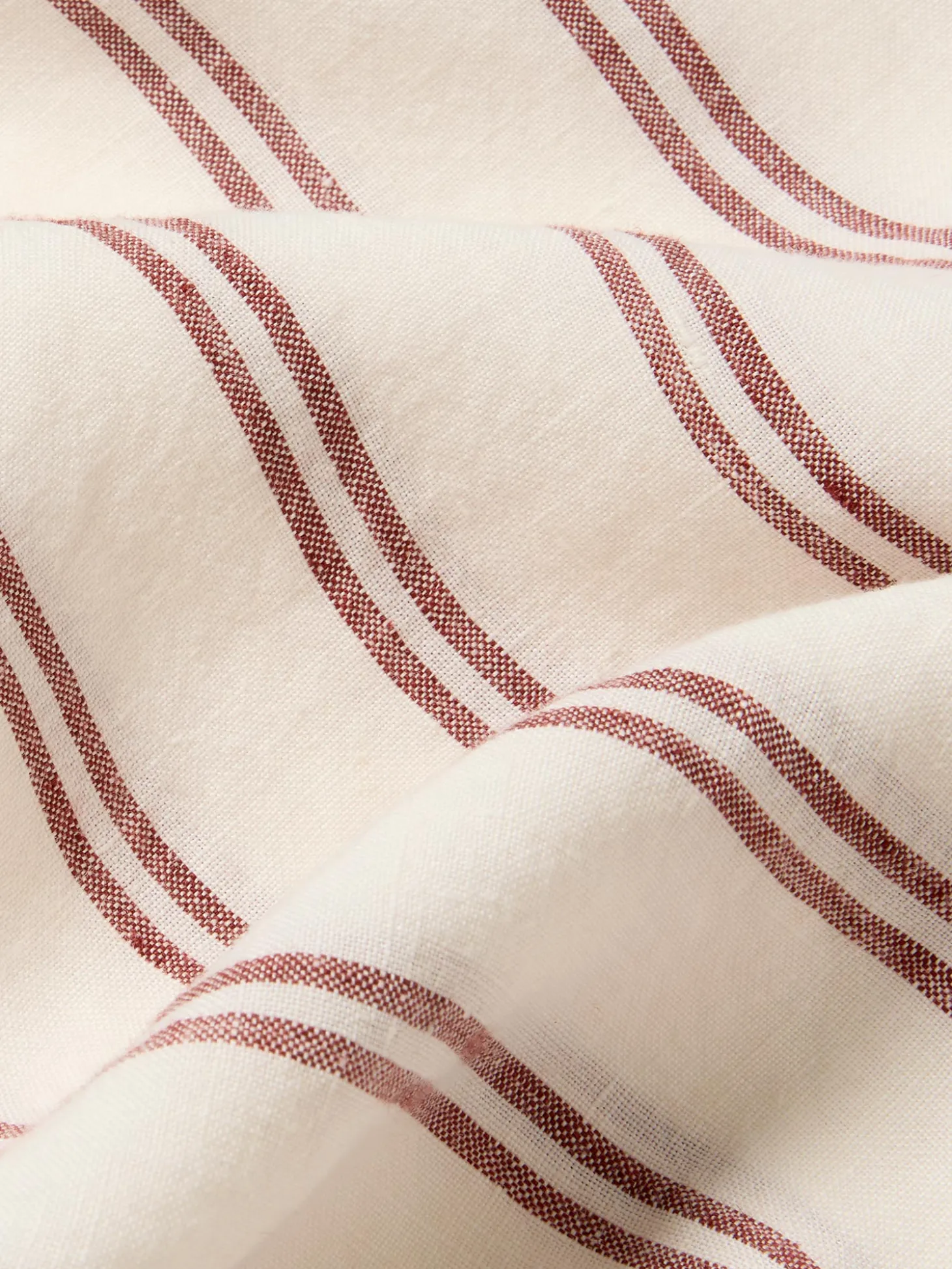 Rhubarb Kemptown Stripe 100% Linen Duvet Cover