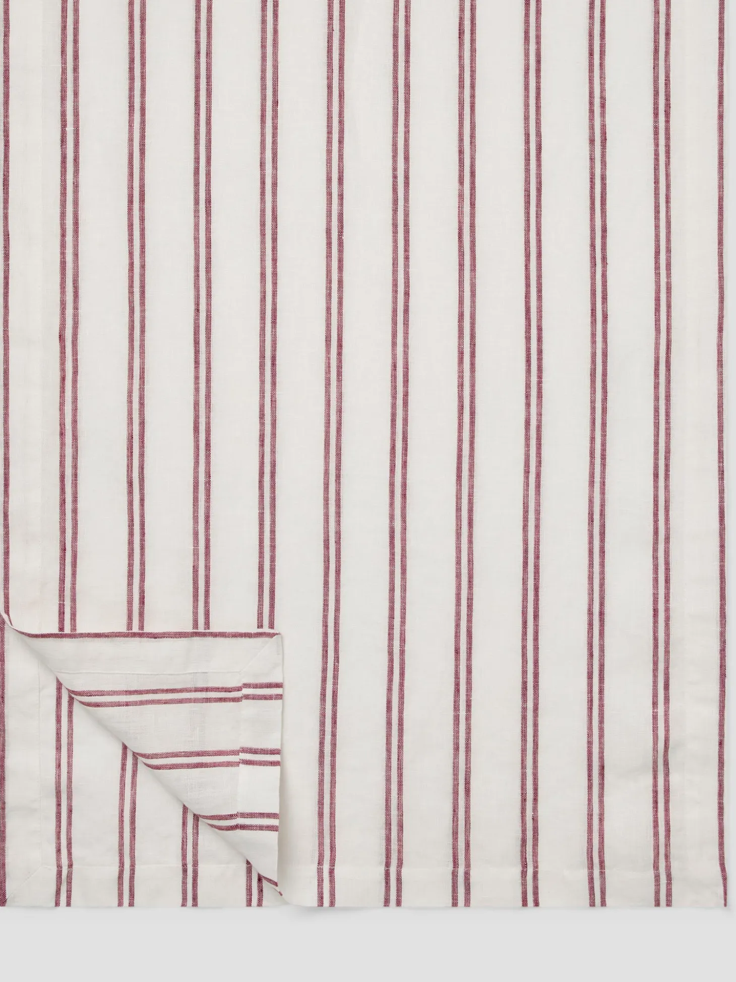 Rhubarb Kemptown Stripe Linen Blend Table Runner