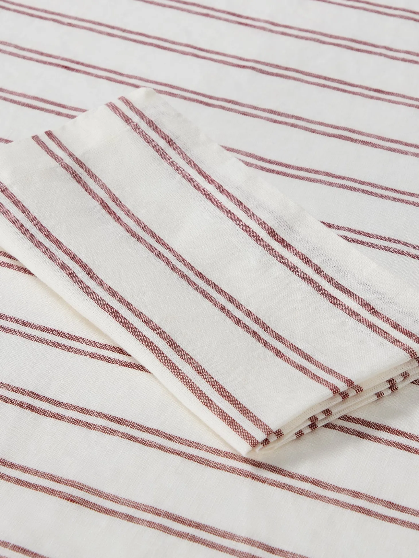 Rhubarb Kemptown Stripe Linen Blend Napkins Set of 4