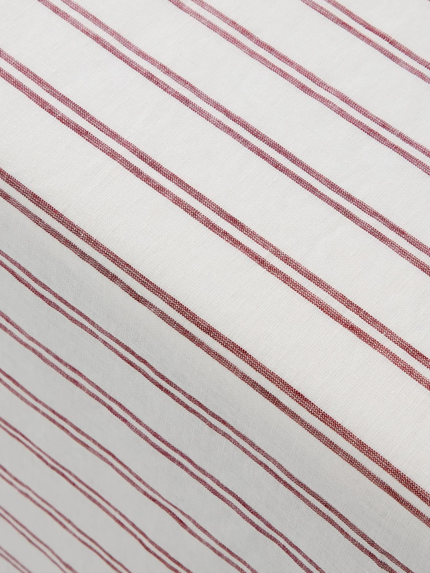 Rhubarb Kemptown Stripe Linen Blend Tablecloth