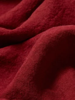 Rhubarb Linen Blend Flat Sheet