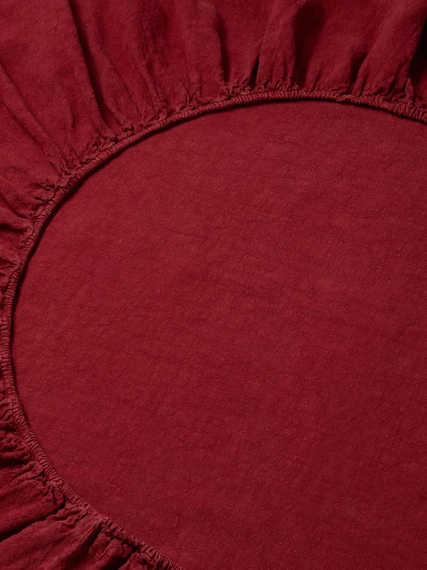 Rhubarb 100% Linen Fitted Sheet