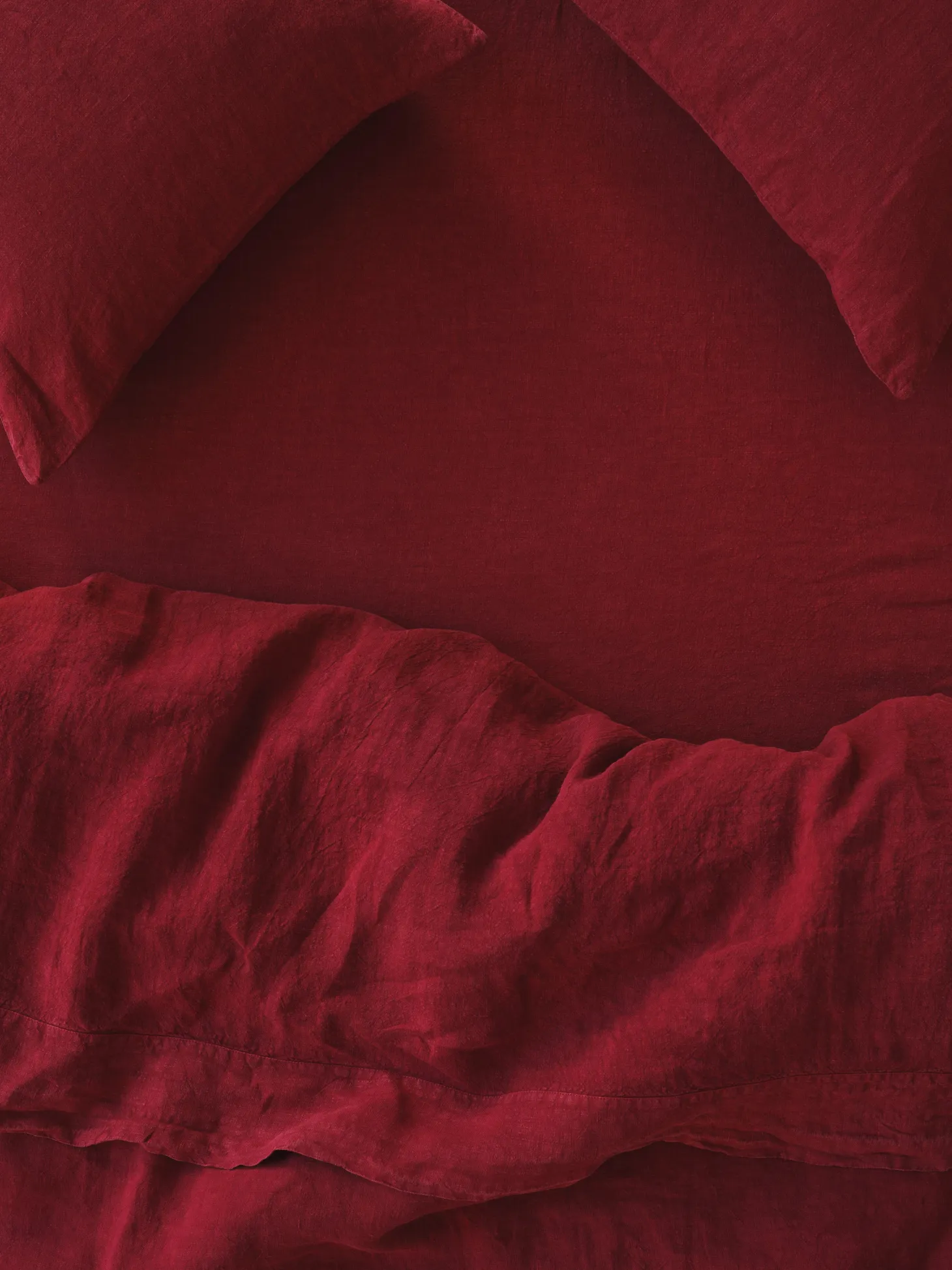 Rhubarb 100% Linen Fitted Sheet