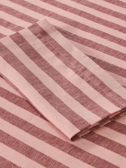 Rhubarb & Rose Pembroke Stripe Linen Blend Napkins Set of 4