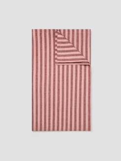 Rhubarb & Rose Pembroke Stripe Linen Blend Tablecloth