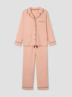 Rose Linen Blend Pajama Pants Set