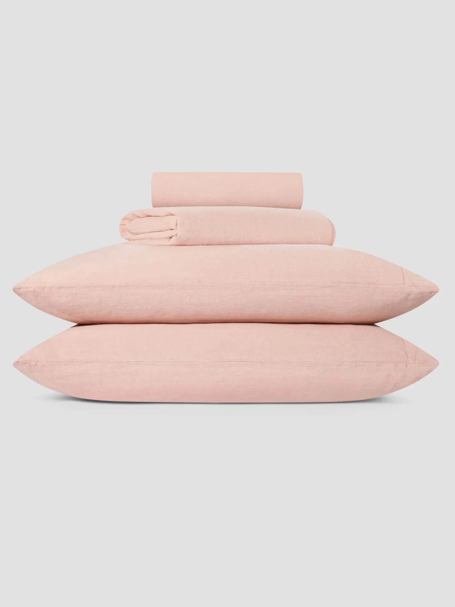 Rose Linen Blend Sheet Set