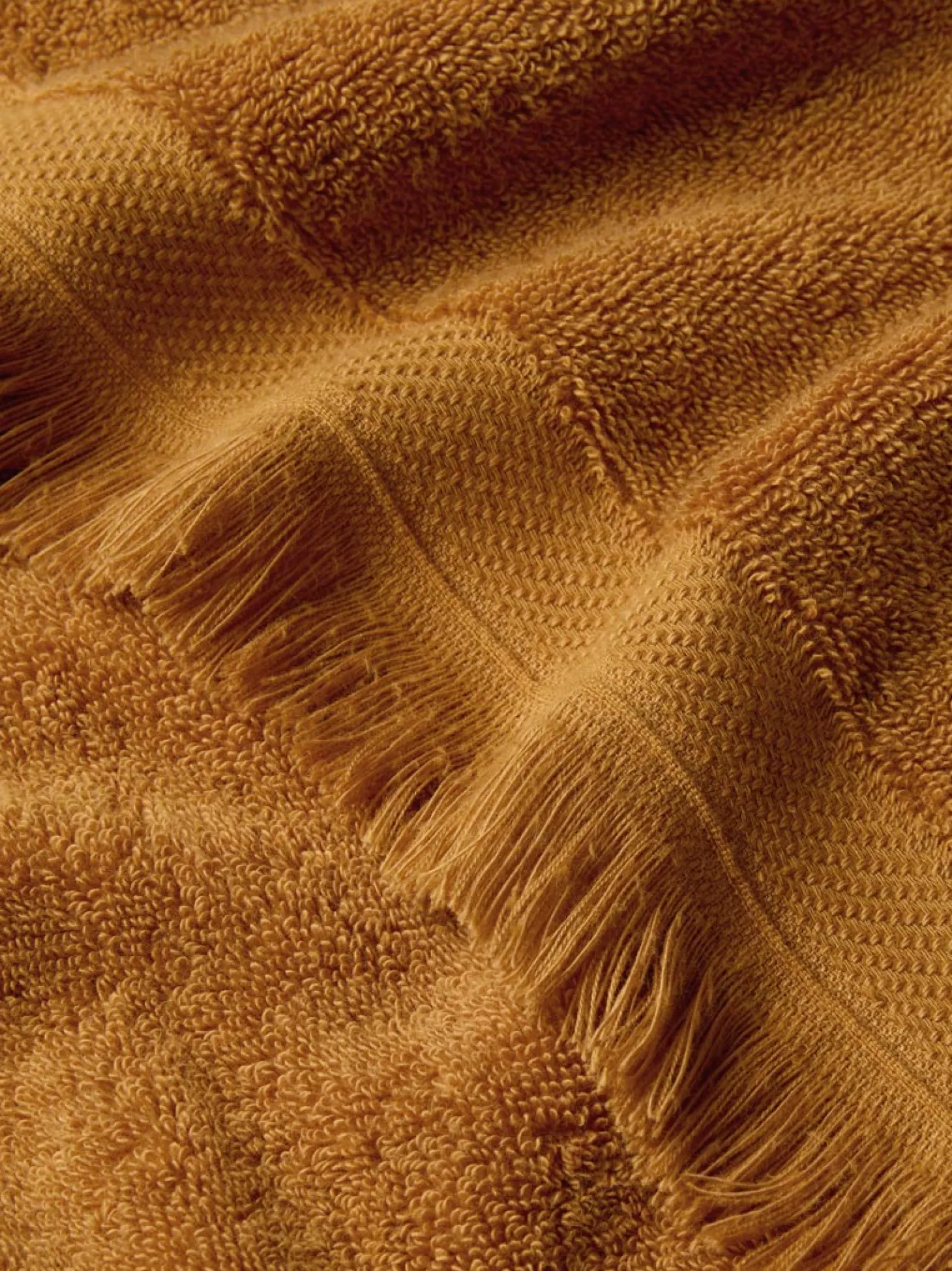 Russet Yellow Fringe Edge Cotton Towels