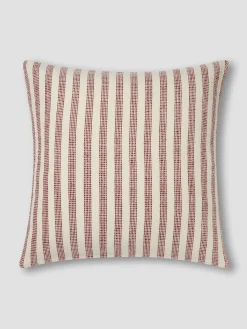 Rust Red Pembroke Stripe Wool Cushion Cover