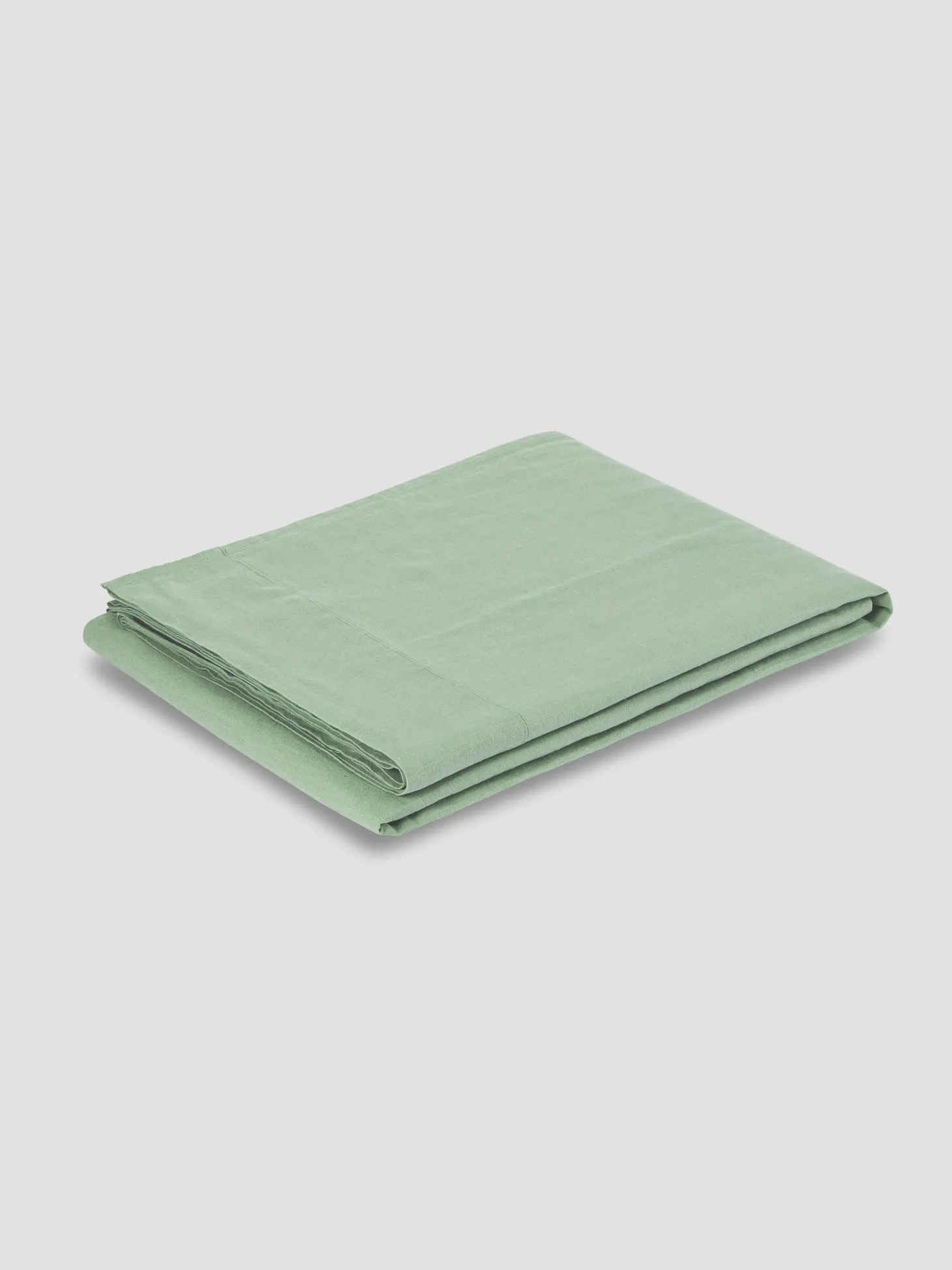 Sage Green Linen Blend Flat Sheet