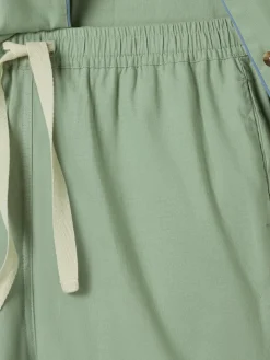 Sage Green Linen Blend Pajama Set