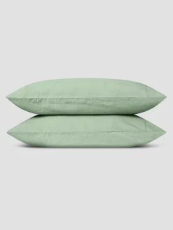 Sage Green Linen Blend Pillowcase (Pair)