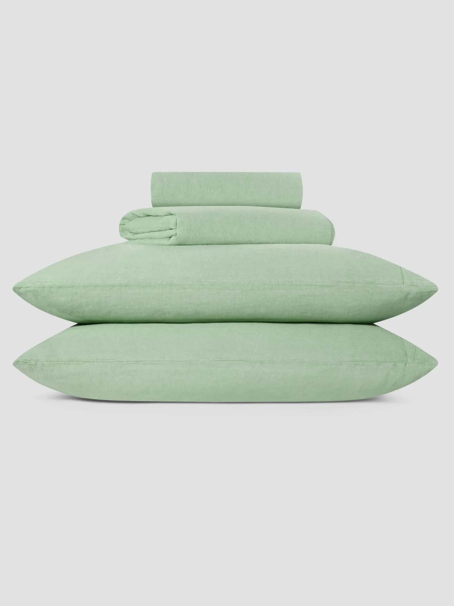 Sage Green Linen Blend Sheet Set
