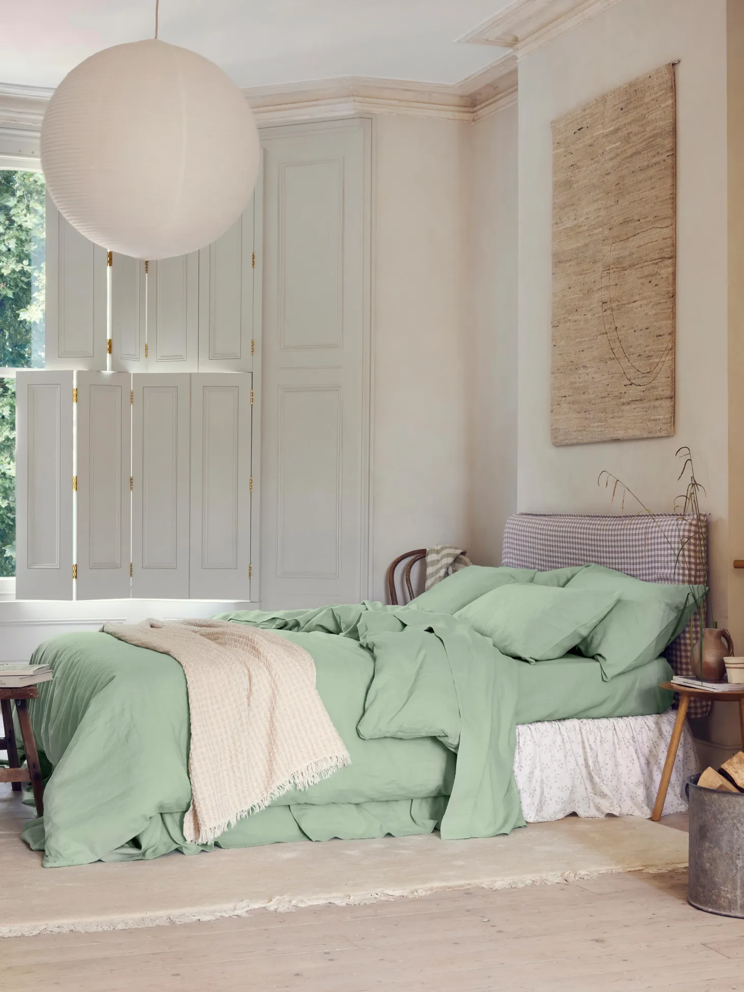 Sage Green 100% Linen Duvet Cover