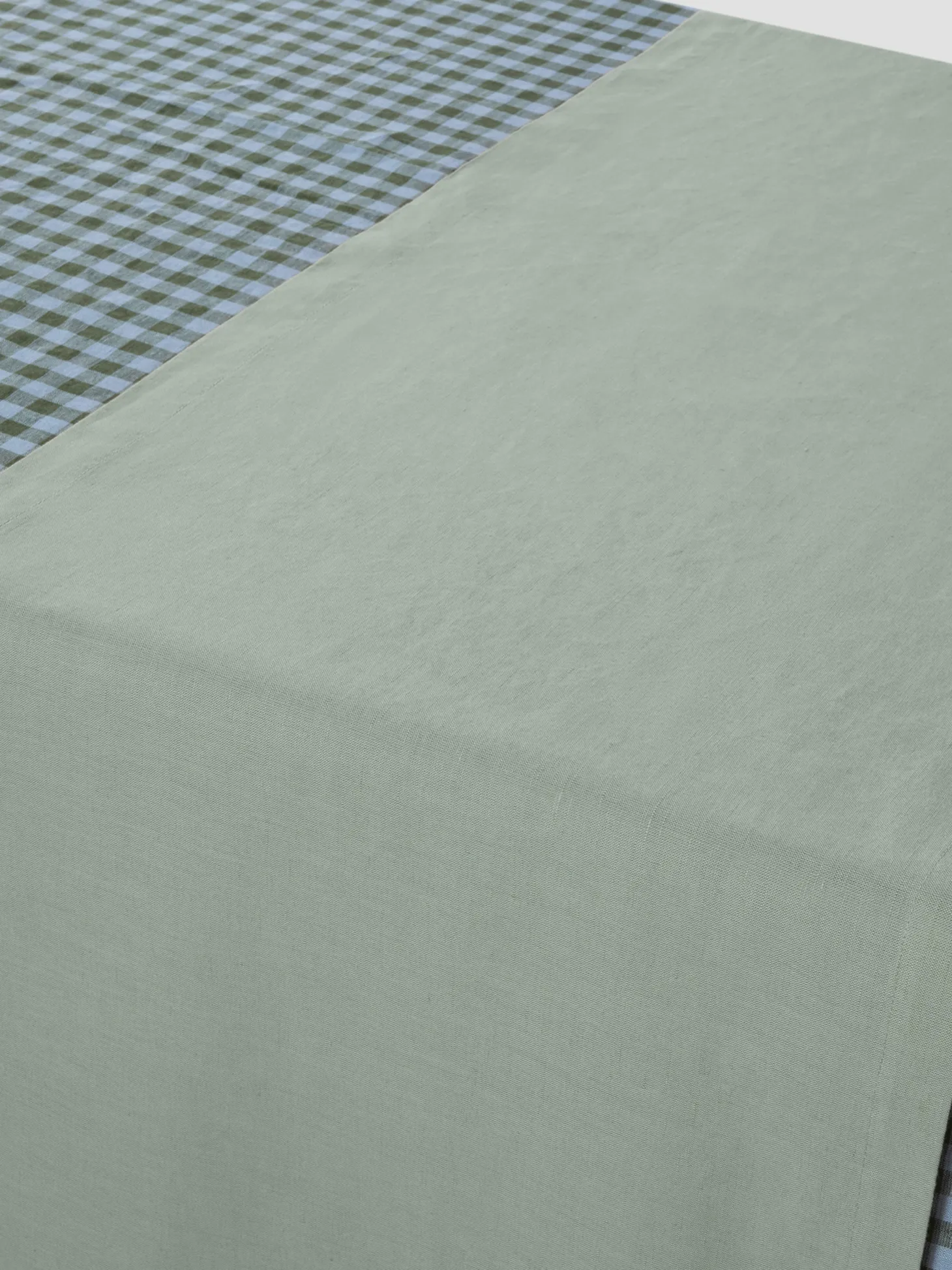 Sage Green Linen Table Runner