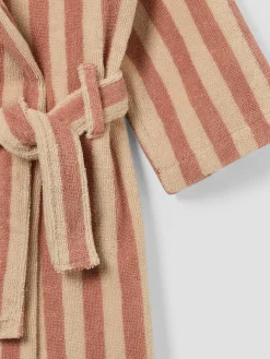 Sand Shell Kids Pembroke Stripe Cotton Robe