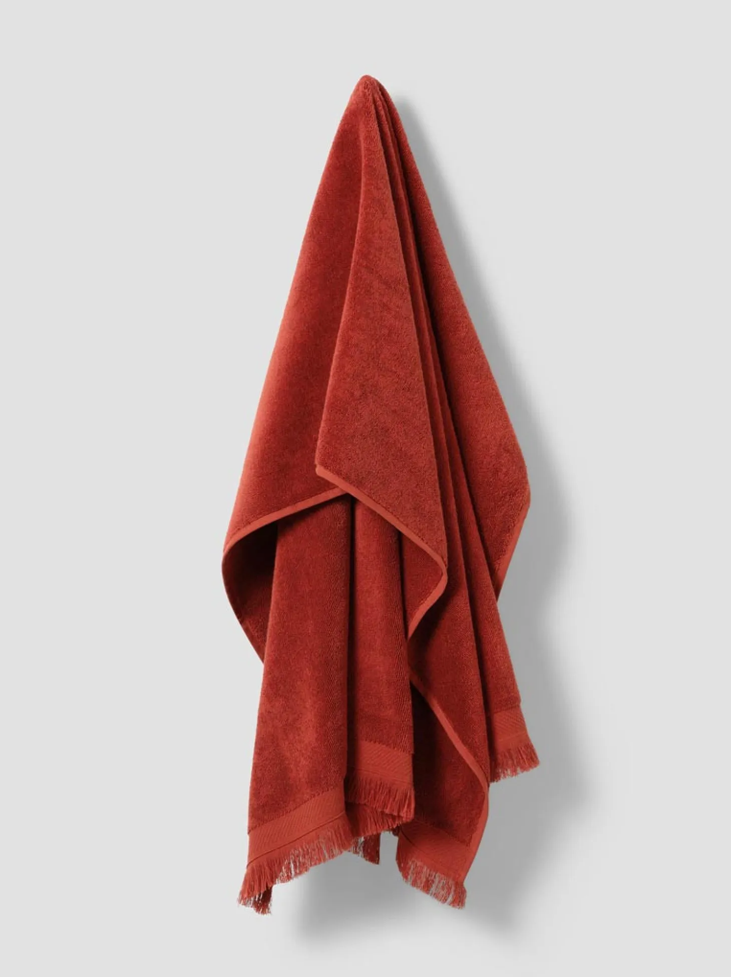 Sandstone Red Fringe Edge Cotton Towels
