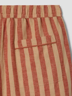 Sandstone Red Pembroke Stripe Linen Blend Pajama Pants