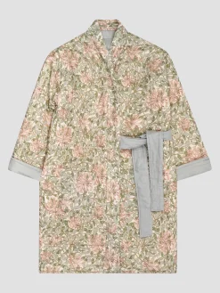 Soft Sage Honeysuckle Linen Housecoat