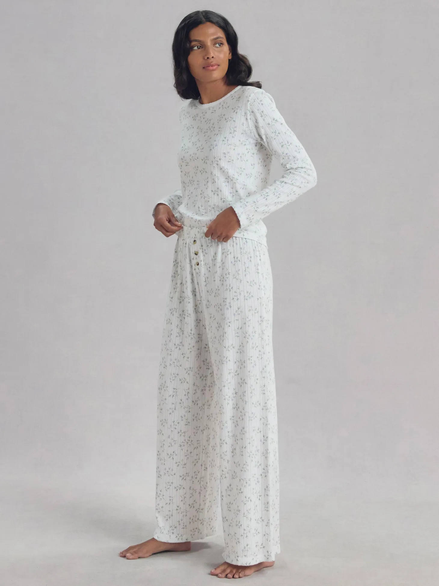 Spring Sprig Pointelle Pants